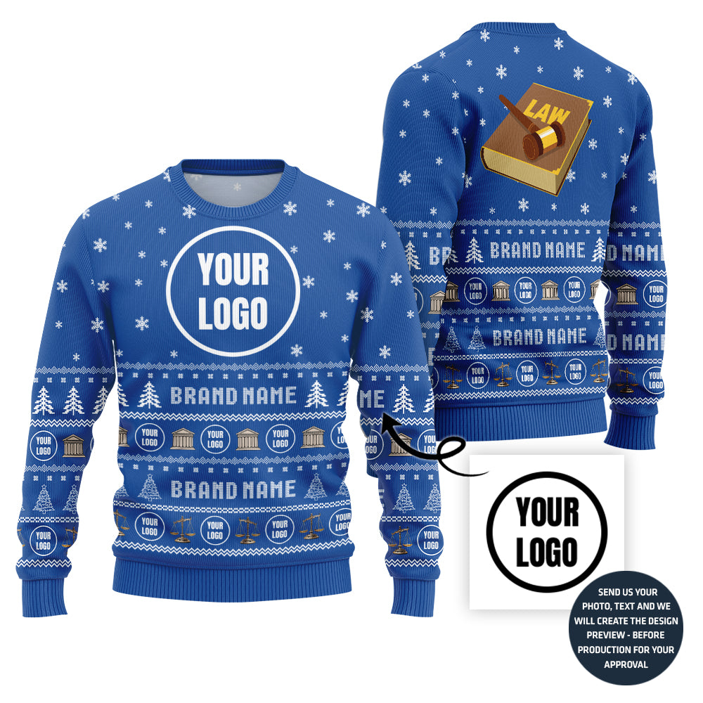 Unique Customized Ugly Christmas Sweater For Law Firm