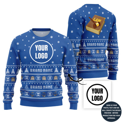 Unique Customized Ugly Christmas Sweater For Law Firm