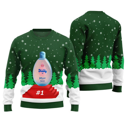 Unique Diddy Oil Gift 2024 Ugly Christmas Sweater For Men