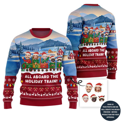 Unique Family Holiday Train Journey Sweater