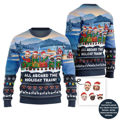 Unique Family Holiday Train Journey Sweater