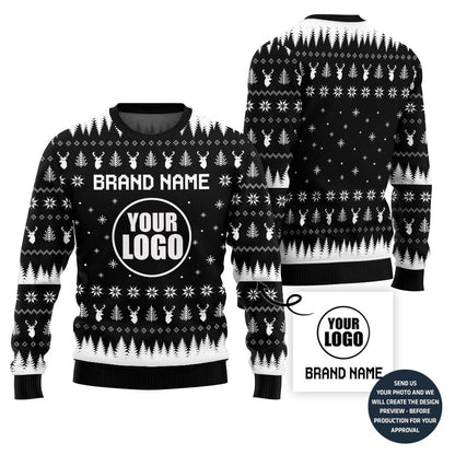 Unique Minimal Custom Logo Ugly Xmas Sweater For Company