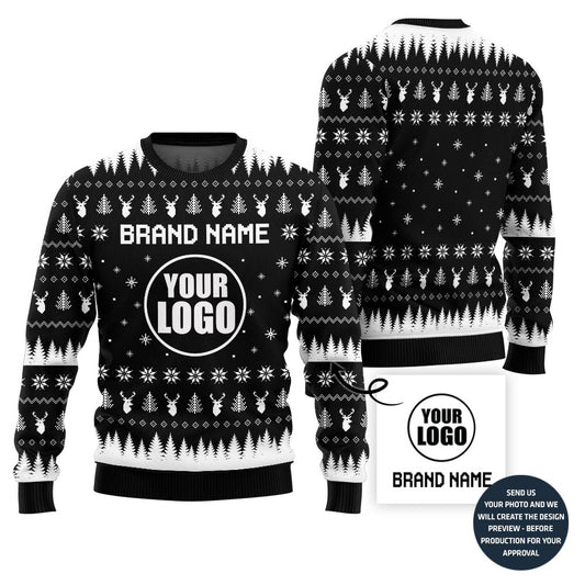 Unique Minimal Custom Logo Ugly Xmas Sweater For Company