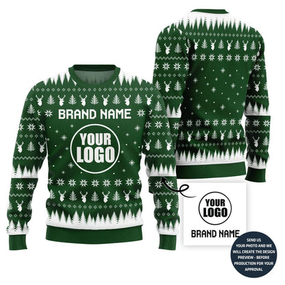 Unique Minimal Custom Logo Ugly Xmas Sweater For Company