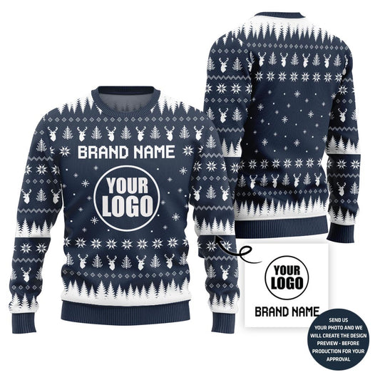 Unique Minimal Custom Logo Ugly Xmas Sweater For Company