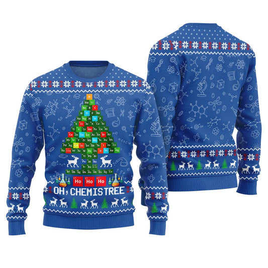 Unique Oh Chemistree Funny Xmas Sweater Royal
