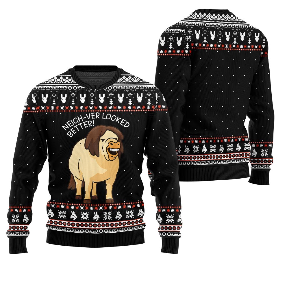 Unstoppable Ugly Horse Mayhem Ugly Christmas Sweater