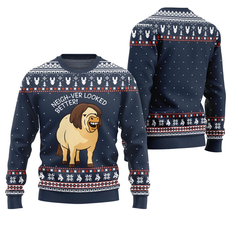 Unstoppable Ugly Horse Mayhem Ugly Christmas Sweater