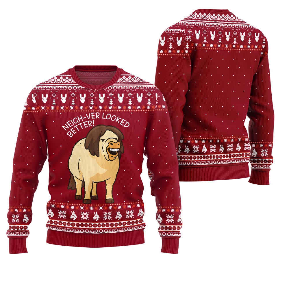 Unstoppable Ugly Horse Mayhem Ugly Christmas Sweater