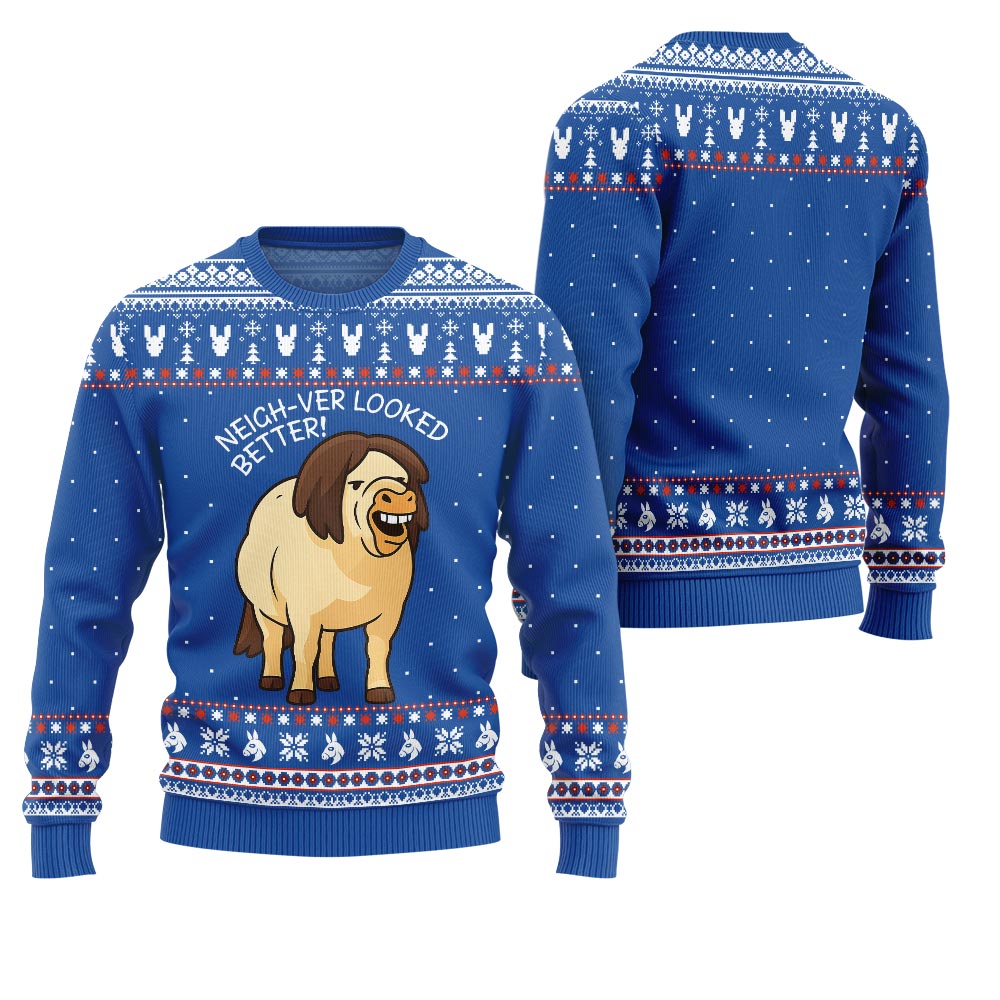 Unstoppable Ugly Horse Mayhem Ugly Christmas Sweater
