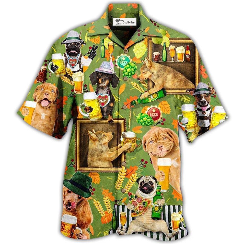 Hawaiian Shirt / Adults / S Beer Dogs Green Style - Hawaiian Shirt 