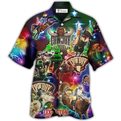 Hawaiian Shirt / Adults / S Cowboy Rodeo Merry Christmas - Hawaiian Shirt 