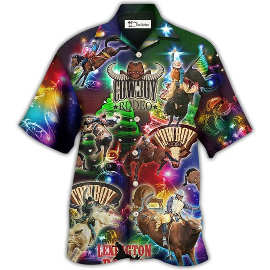 Hawaiian Shirt / Adults / S Cowboy Rodeo Merry Christmas - Hawaiian Shirt 