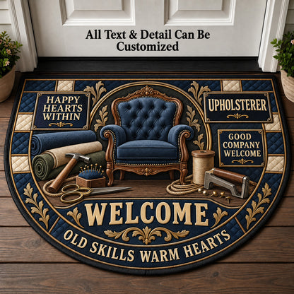 Upholsterer Personalized Half Round Mat | 5To9Vibe