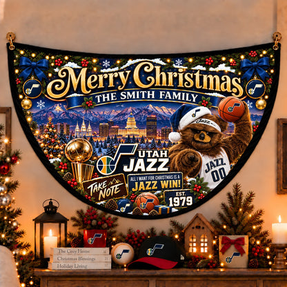 All Basketball Teams Personalized Christmas Night Bunting Flag - 5to9vibe