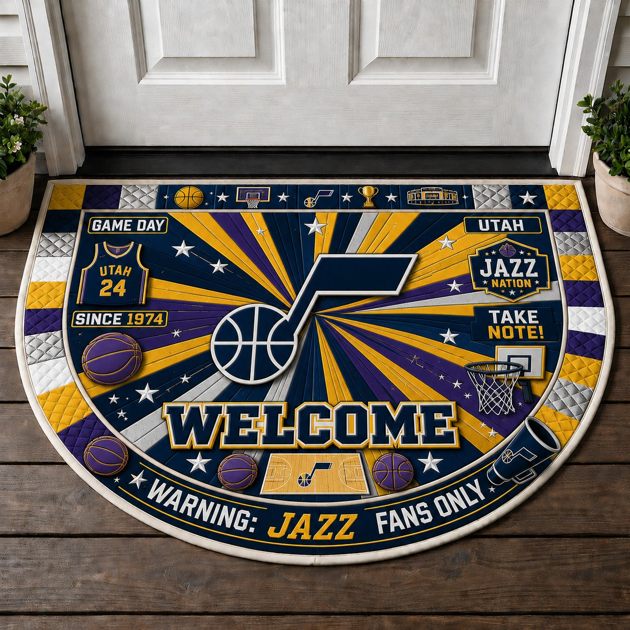Basketball All Teams Custom Premium Welcome Mat – Personalized Baseball Doormat