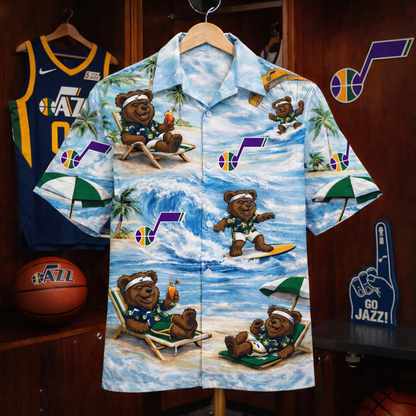 Camisa Hawaiana Unisex UJ Basketball Mascot Beach Viber para Hombres y Mujeres