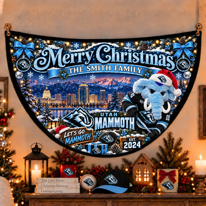 All Hockey Teams Personalized Christmas Night Bunting Flag - 5to9vibe