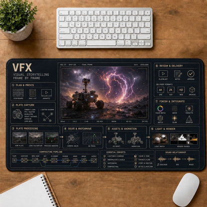 VFX Creative Reference Guide Desk Mat | 5To9Vibe