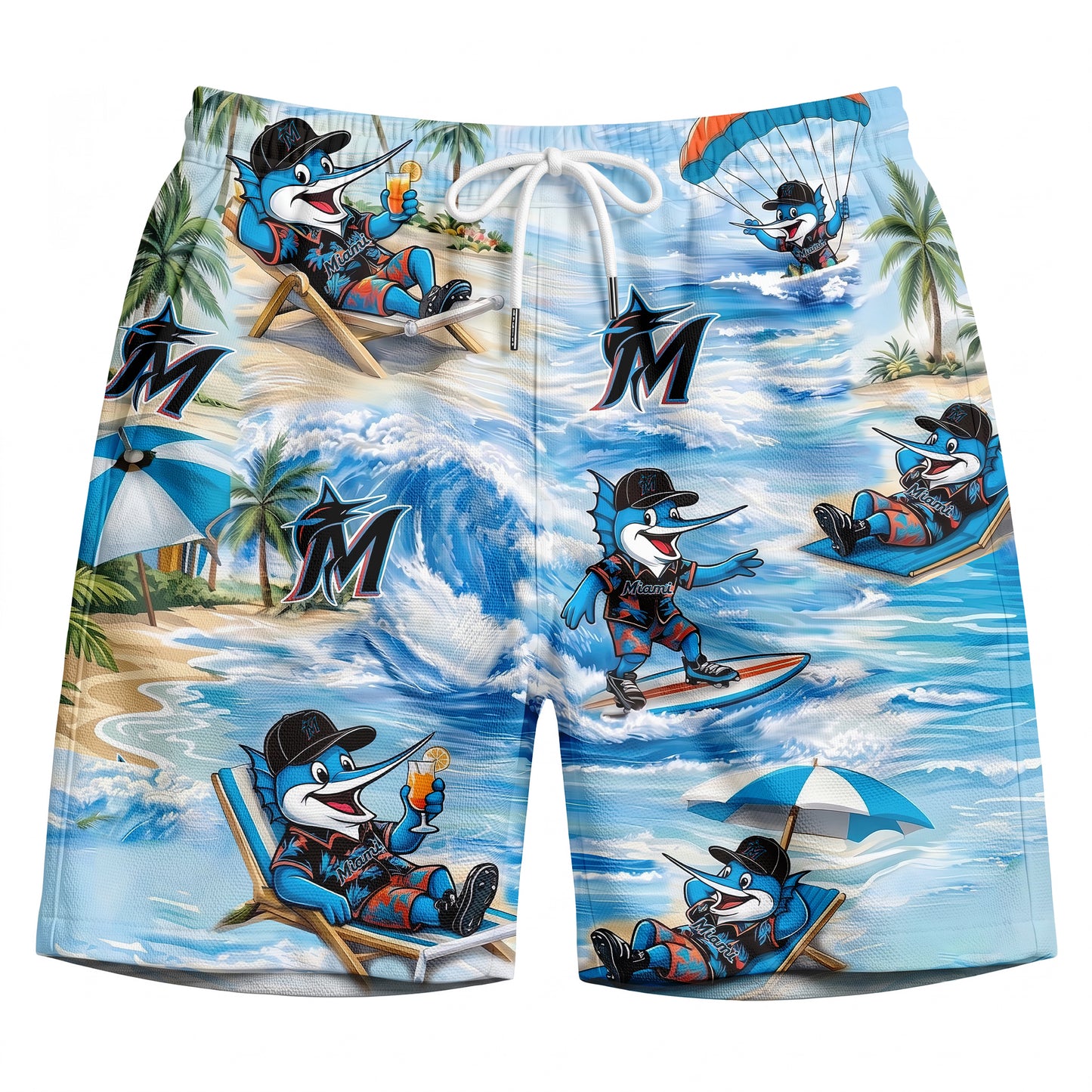 MM Baseball Mascot Beach Viber Button-Up Unisex Hawaiian Shirt For Men & Women