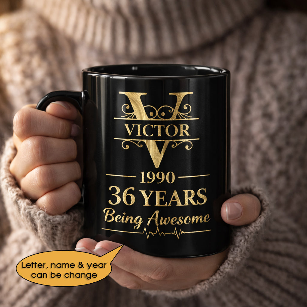 11oz Ceramic Mug Age personalized name, year, letter for birthday - 11oz Ceramic Mug Hot Sale