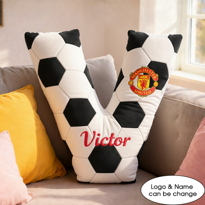 Football UK Pillow Custom Name and Logo All Teams Irregular-Shaped Pillow Custom