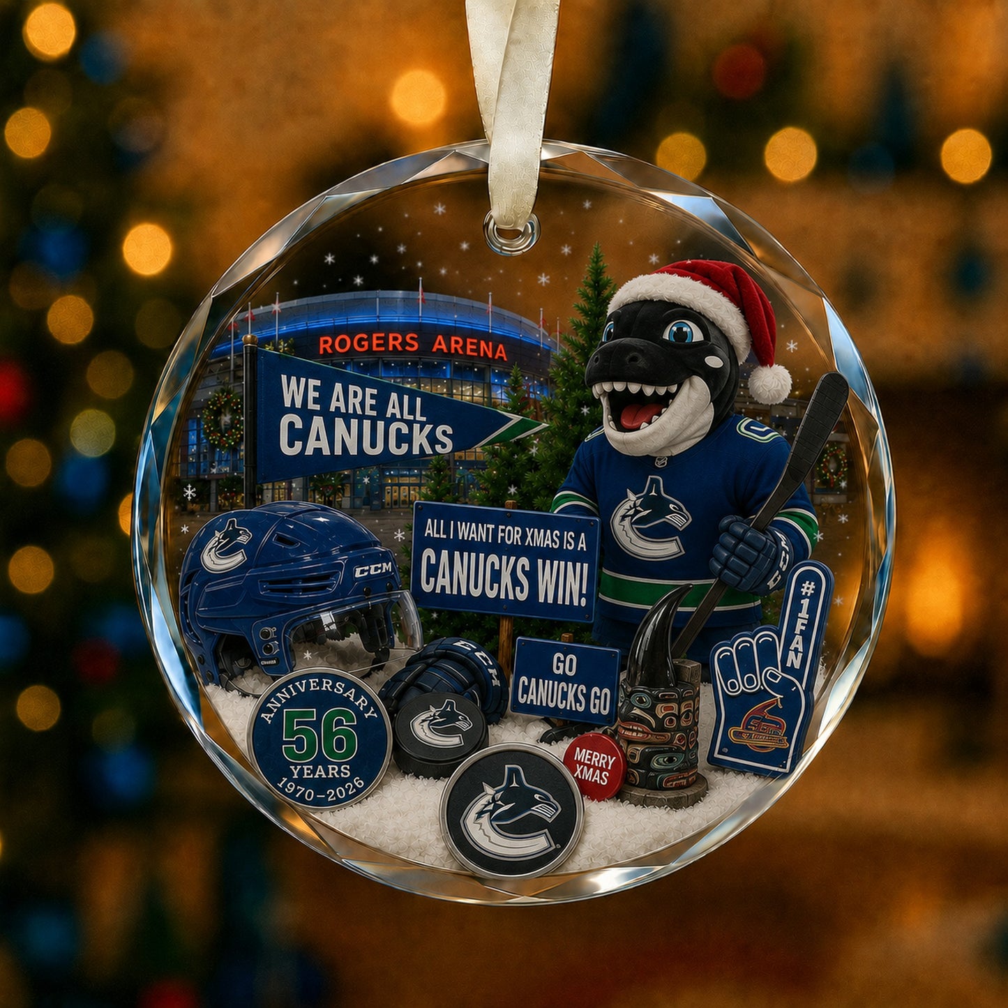 All Hockey Teams Christmas Glass Ornament With Gift Box Trending - 5to9vibe