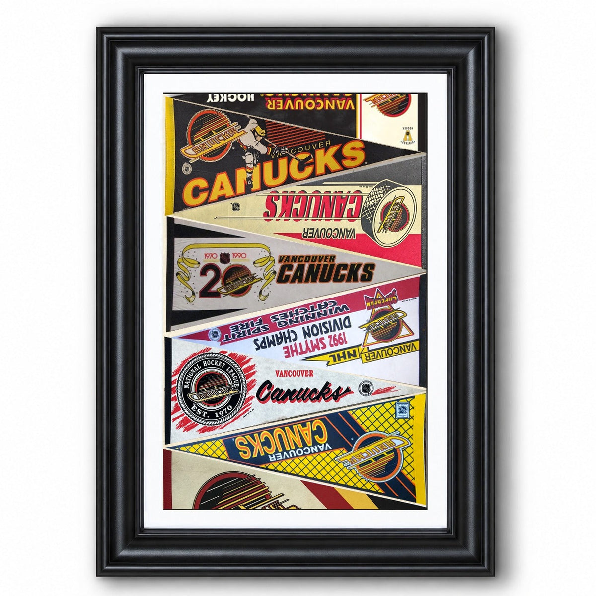 All Hockey Teams Vintage Pennant Anniversary For Fans No Frame Vertical Poster - 5to9vibe