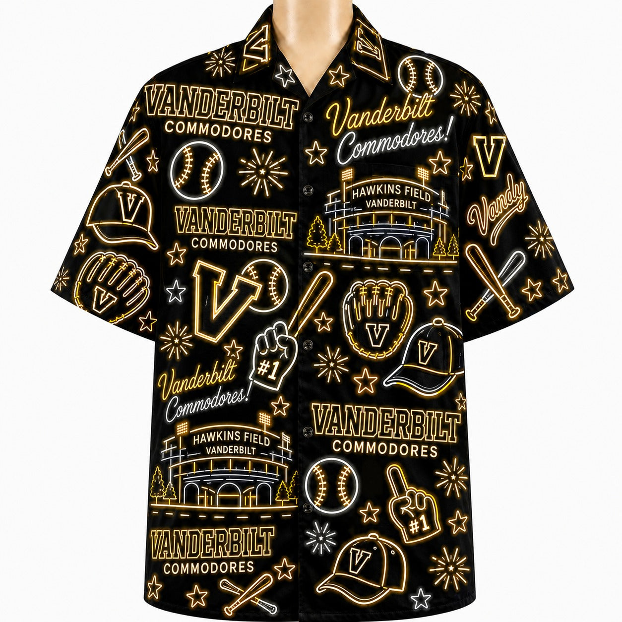 All College Basketball Teams Neon Viber Unisex Hawaiian Shirt For Men & Women