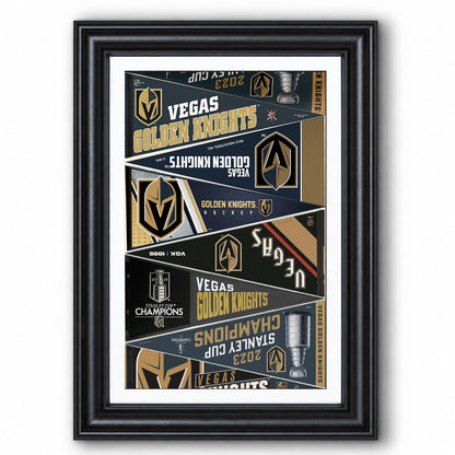 All Hockey Teams Vintage Pennant Anniversary For Fans No Frame Vertical Poster - 5to9vibe
