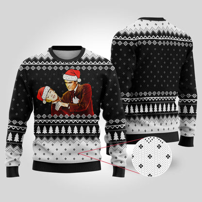 Vertigo Funny Ugly Christmas Sweater Black - Funny Ugly Christmas Sweater