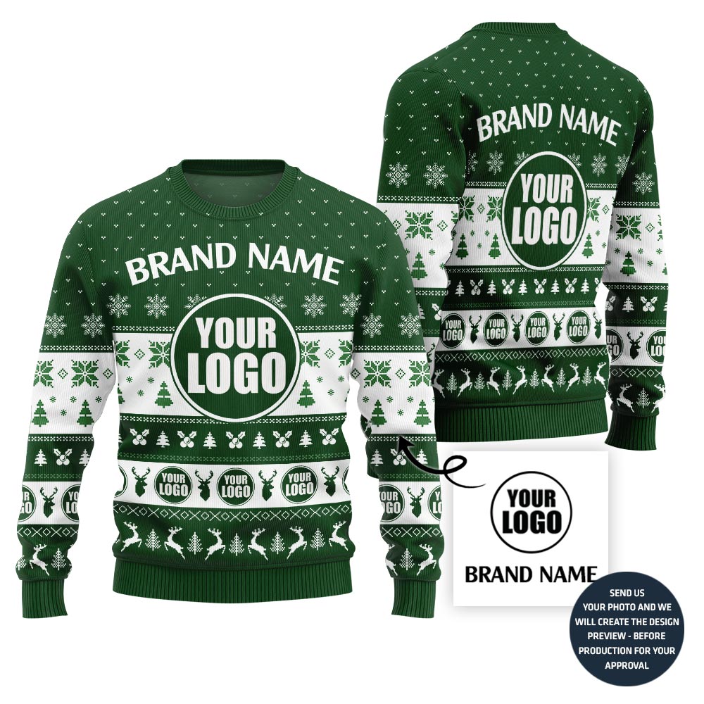 Vibrant Custom Logo For Team Holiday Sweater
