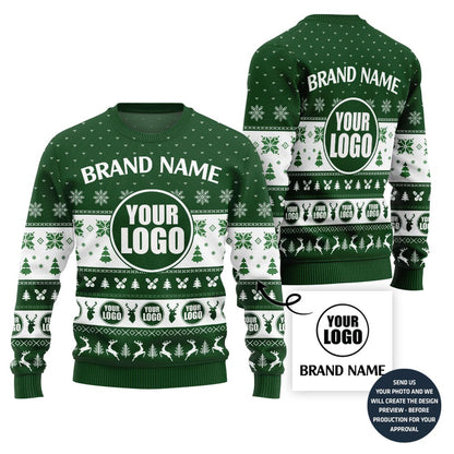 Vibrant Custom Logo For Team Holiday Sweater