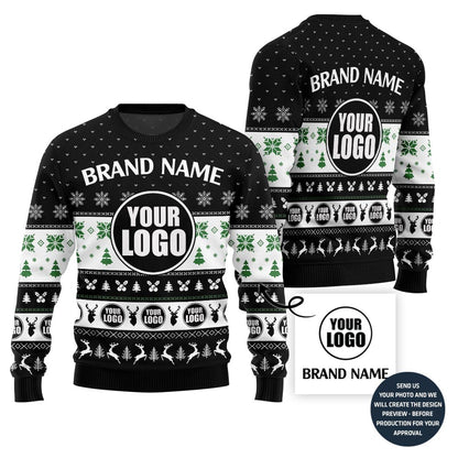 Vibrant Custom Logo For Team Holiday Sweater