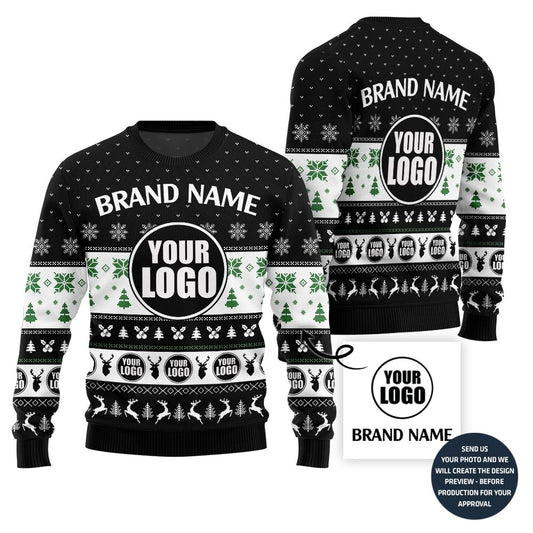 Vibrant Custom Logo For Team Holiday Sweater