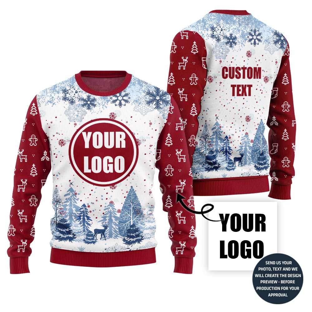 Vibrant Custom Logo Holiday Sweater