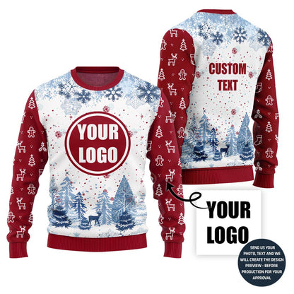 Vibrant Custom Logo Holiday Sweater