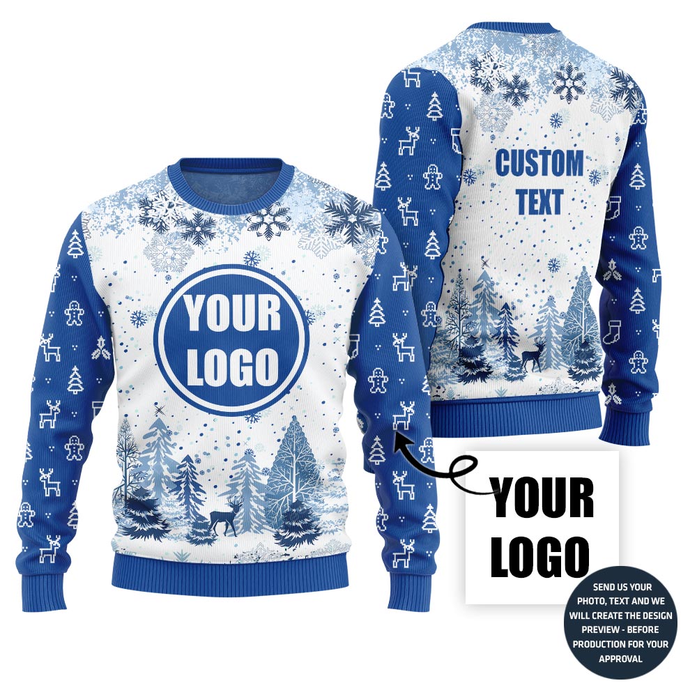Vibrant Custom Logo Holiday Sweater