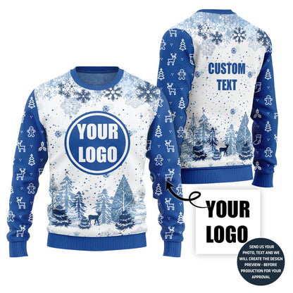 Vibrant Custom Logo Holiday Sweater