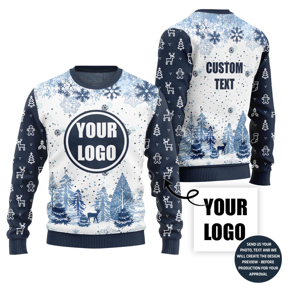 Vibrant Custom Logo Holiday Sweater