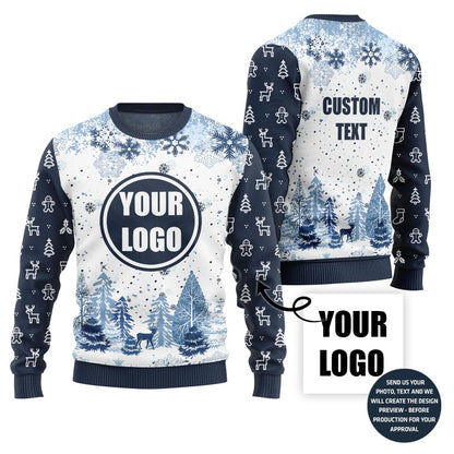 Vibrant Custom Logo Holiday Sweater