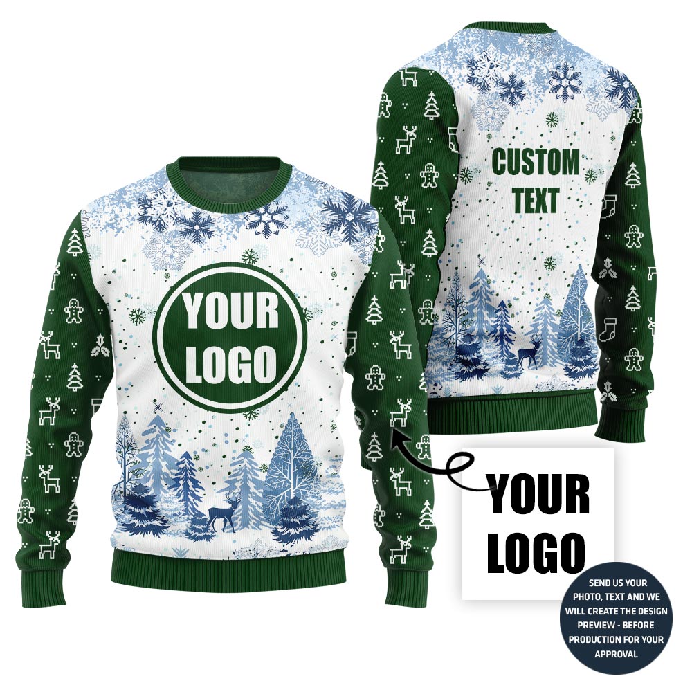 Vibrant Custom Logo Holiday Sweater