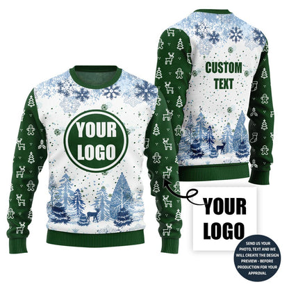 Vibrant Custom Logo Holiday Sweater