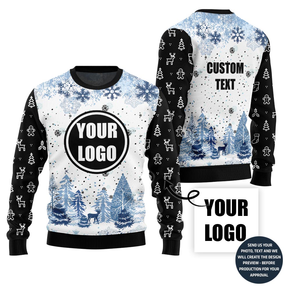 Vibrant Custom Logo Holiday Sweater