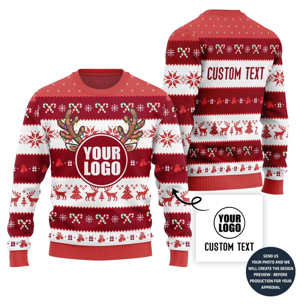 Vibrant Custom Logo Ugly Sweater For Company