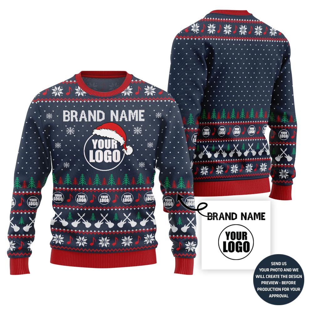 Vibrant Music Band Ugly Christmas Sweater Custom