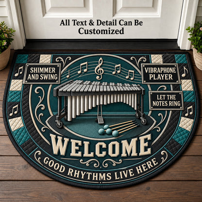 Vibraphone Player Personalized Half Round Mat | 5To9Vibe