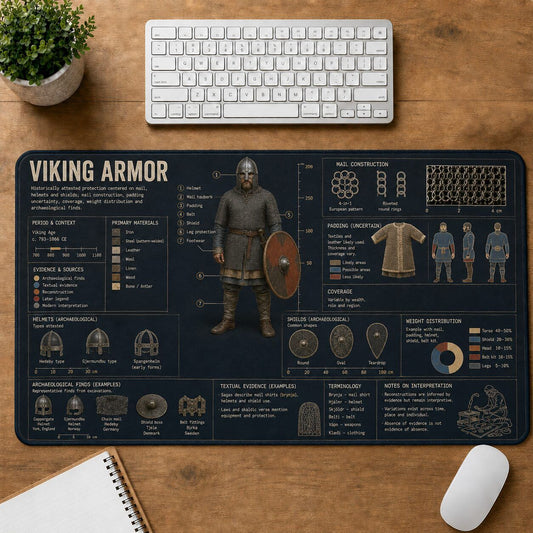 Viking Armor Viking History and Culture Guide Desk Mat | 5To9Vibe