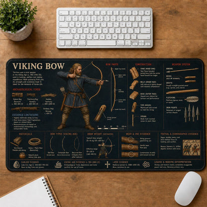 Viking Bow Viking History and Culture Guide Desk Mat | 5To9Vibe