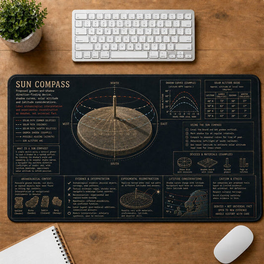 Viking Sun Compass Viking History and Culture Guide Desk Mat | 5To9Vibe